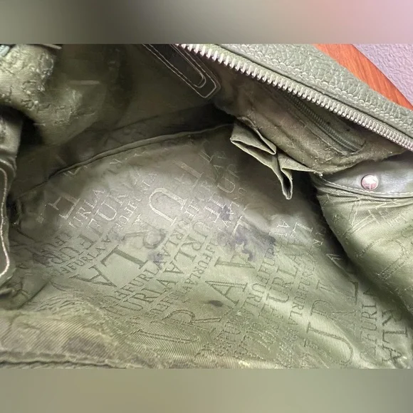 Furla Green Leather Studded Shoulder Bag - Picture 15 of 16